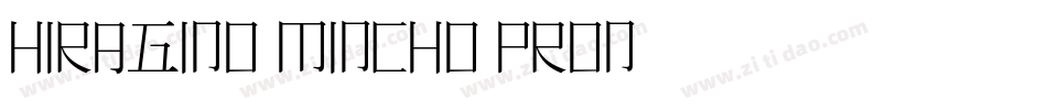 Hiragino Mincho Pron字体转换